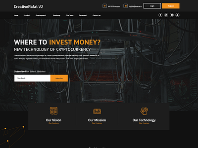 Creativerafat V2 - Blockchain website block chain crypto ui ux website wordpress