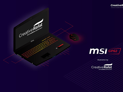 MSI Laptop Isometric by Creativerafat