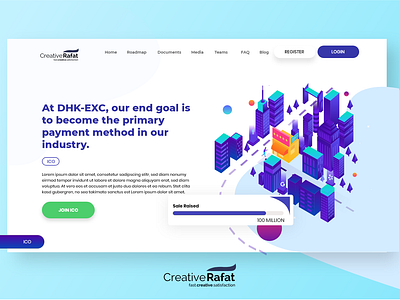 Cryptocurrency Website Tempalte adobe xd bangladesh bitcoin block chain concept creativerafat crypto currency ico illustration ui pack ux design