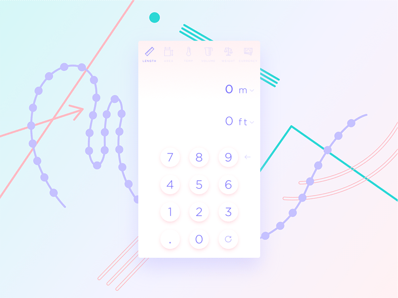 Daily UI #004 - Conversion Calculator bauhaus calculator conversion daily ui ui ui design