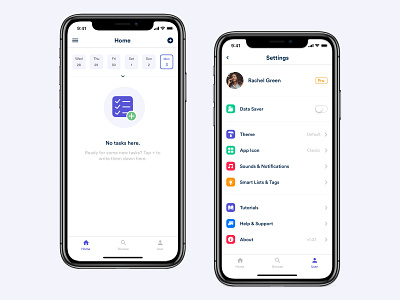 Task Management App appdesign clean design flat illustration ios iphone x iphone10 sketch typography ui ui month ux vector