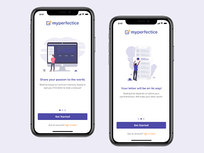Onboarding 1 of 2 2019 trend agency app appdesign clean design illustration ios iphone10 iphonex minimal sketch typography ui ux