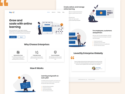 Landing Page for KeyToZ 2019 trend branding clean creative homepage illustration landingpage minimal redesign simple type typography ui user interface ux webdesign website website design