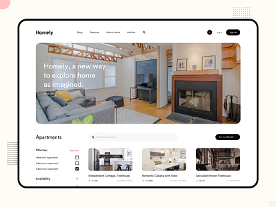 Homely-Webapp 2019 trend agency appdesign clean design ios minimal typography ui ux