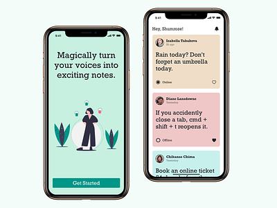 Mobile App - Life Hacks 2019 trend agency appdesign clean design illustrator ios iphone 11 pro iphone10 minimal retro typography ui ux