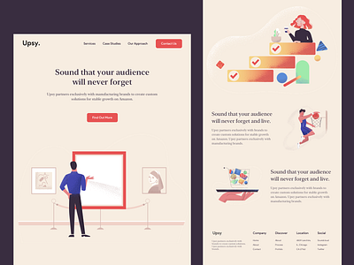 Upsy Website 2019 trend agency appdesign clean design ios minimal typography ui ux web design webdesign website