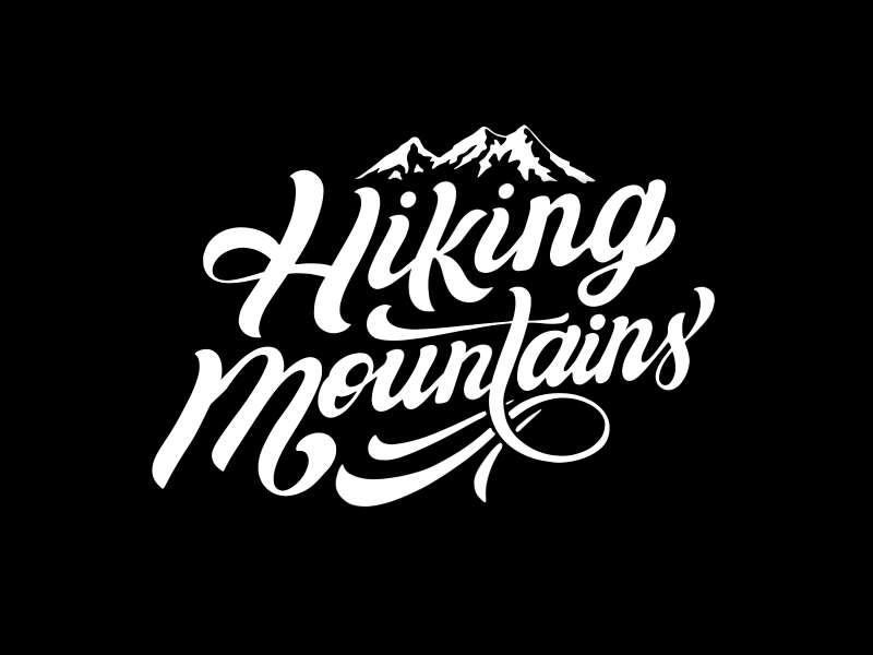 Hiking Mountains ae aftereffects animation gif lettering logo motion