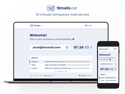 10mails.net Website Design