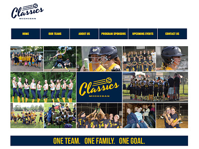 Michigan Classics Softball chelsea design michigan softball team ui ux web website
