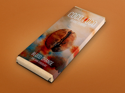 Coco Loco - Blood Orange Dark Chocolate 3d blood orange candy chocolate design label packaging