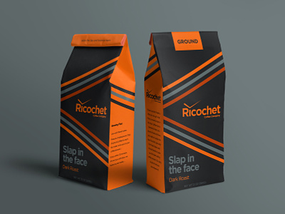 Ricochet - Slap in the face branding coffee packaging packagingdesign