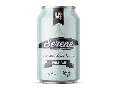Serene Beer Label Design beer branding brewery craftbeer design illustration label logo packaging vector