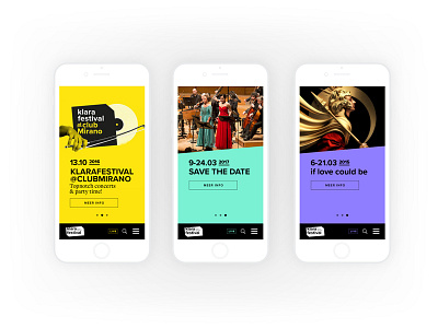 mobile UI - klarafestival digital homepage mobile ui usability ux web architecture webdesign