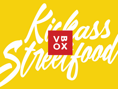 logo - VBOX, Kickass Streetfood asian branding bright food logo street urban vegan