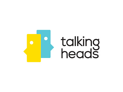 logo - talking heads heads identity design logo minimal rebrand simplicity