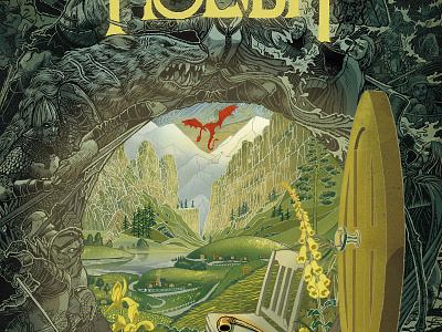 The Hobbit bolson fantasy hobbit illustration jilipollo lordoftherings lotr poster scifi thehobbit tolkien