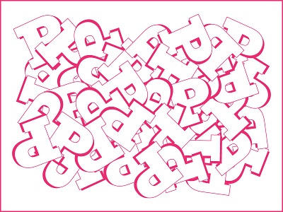 p design studio notecard outline pattern pink proverb type typography