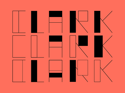 Clarkie funky line linework type typedesign typography