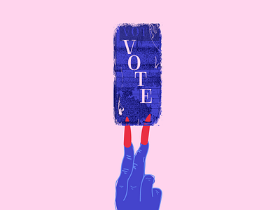It's not too late, it's never too late 2d art blue clean color concept creative cute design drawing graphic design illustration illustrator political politics type vote voting