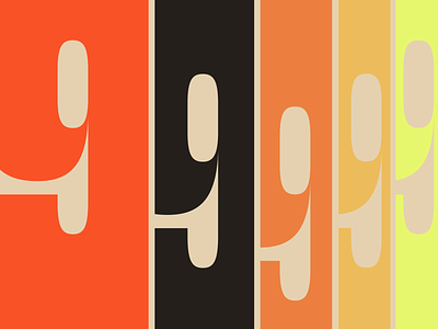 The 9s 9 brand branding bright design energy identity illustrator logo numbers pattern type typography vector