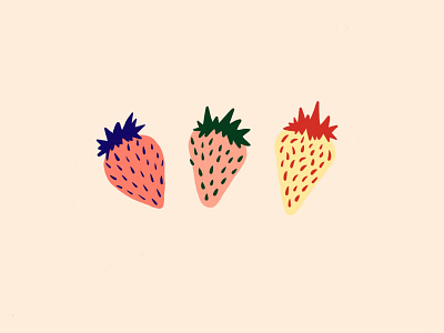 strawbs cute draw drawing food fruit fruit logo icon illo illustration minimal procreate sketch strawberry