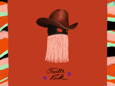 Orville Peck, ily 🤠 concert country cowboy design identity illo illustration lgbtq logo minimal music orange orville peck poster procreate vector