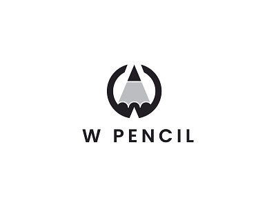 W Pencil Logo branding design graphic design logo minimalist logo vector