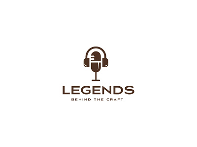 Legends Behind The Craft Logo branding design graphic design logo media logo minimal minimalist logo podcast logo vector