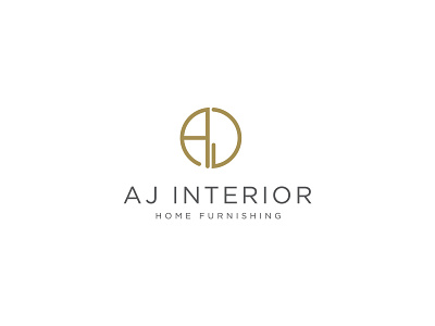 AJ Interior Logo branding design graphic design home furnishing logo interior logo logo luxury logo minimal minimalist logo vector