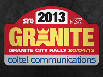 Granite City Rally Logo Design logo design motorsport rally plate
