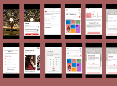 Mobile banking app branding design graphic design typography ui