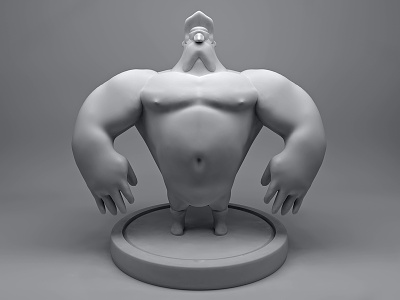 Wrestler 3d anatomical character art design graphic design illustration rendering wrestler