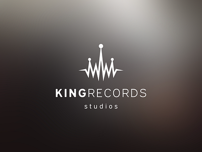 King Records abstract clever creative logo logomark logotype mark minimal records simple sound sounds studio studios symbol