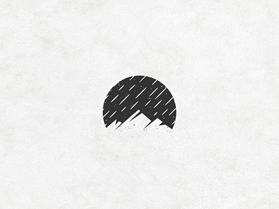 Rainy Mountains black circle logo logotype minimal mountains rain vintage white