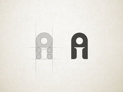 Ai monogram brand construction grids letters logo logotype mark minimal monogram negativespace simple