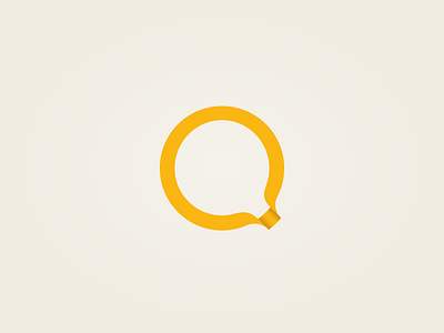 Q monogram app design icon letter logo logotype monogram shadow simple ux