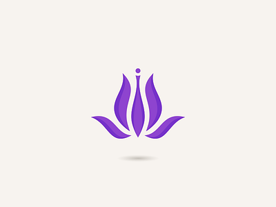 Lotus concept elegant flower logo logotype lotus mark purple shade shadow symbol