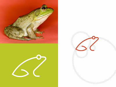 Frog concept esense frog guidelines logo logotype mark minimal symbol