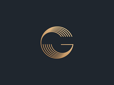 G monogram esense gold logo logotype mark symbol