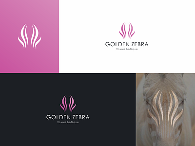 Golden Zebra - flower botique esense flower inspiration logo logotype mark symbol