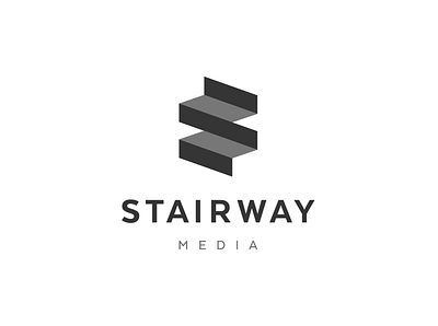 Stairway Media abstract creative lines logo logotype mark minimal monogram simple symbol