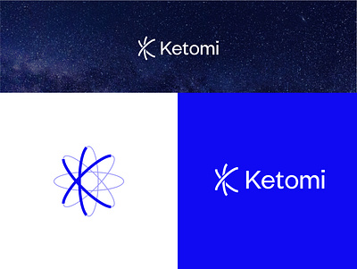 Ketomi abstract atom colors construction creative guidelines lines logo logotype mark minimal minimalist monogram monogramlogo simple symbol