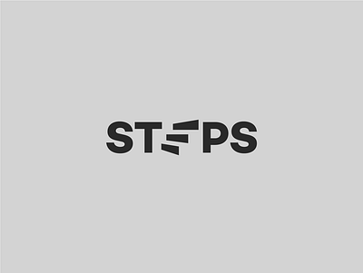 Steps clever creative idea illustration logo logotype mark minimal simple stairs steps symbol wordlogo wordmark