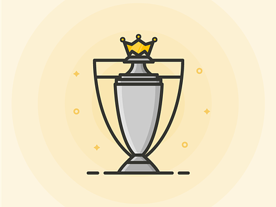 Premier League Trophy Outline Icon football icon line icon outline outline icon soccer