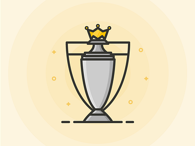 Premier League Trophy Outline Icon