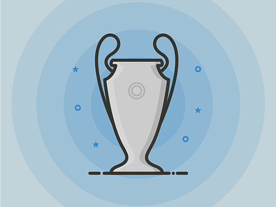 Champions League Trophy Outline Icon