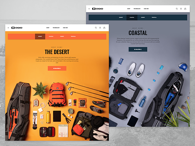 OGIO Golf Travel Landing Page backpacks e-commerce golf landing page marketing campaign ogio travel ui ux web design