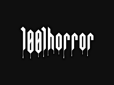 logo 1001horror design logo typography vector