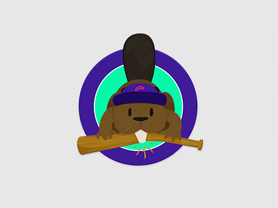 Streak breaker baseball beaver illustration vector art