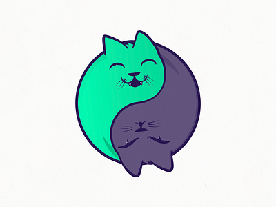 Yin Yang Cats cats concept illustration kitties yinyang